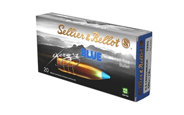 Picture of Sellier & Bellot Exergy Blue Bullet, Rifle Ammunition, 6.5 Creedmoor, 120 Grains, Lead Free Tipped Boat Tail, 20 Rounds per Box, 240 Rounds per Case SB65XA