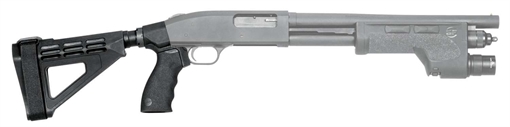 Picture of SB TACTICAL MOSSBERG 590 SHOCKWAVE SBM4 BLACK BRACE SBT LOGO COMPLETE ASSEMBLY 590-SBM4-01-SB