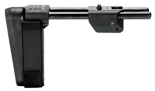 Picture of SB Tactical MPX-01-SB MPX PSB Brace 3 Position Black Synthetic with 3.87"-8.25" OAL Nylon Strap & for Sig MPX, MCX (Excluding Copperhead Variant) Compatible with Integrated Picatinny Rail MPX01SB