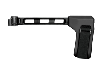 Picture of SB Tactical FS1913 FS1913 Side Folding Black Synthetic with 9.60" OAL & Nylon Strap for AR-Platform with 1913 Picatinny Rail (Tube Not Included) FS1913-01-SB