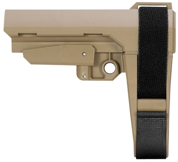 Picture of SB Tactical SBA3 Pistol Stabilizing Brace - FDE Mil-Spec Carbine Buffer Compatible SBA3X-02-SB SBA3X02SB