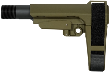 Picture of SB Tactical SBA3 X Synthetic OD Green 5-Position Adjustable for AR-Platform (Tube Not Included) SBA3X04SB
