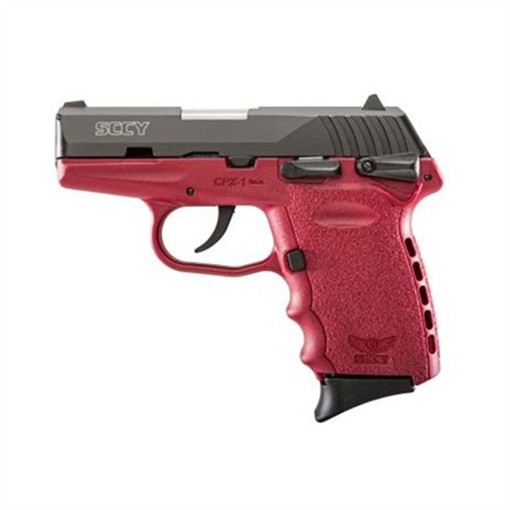 Picture of Sccy Industries SCCY CPX-1 CBCR 9MM BLACK/CRIMSON (DOUBLE SIDED SAFETY) CPX1-CBCR