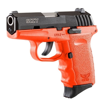 Picture of SCCY CPX-2 9 mm Semi Auto Pistol Safety Black Nitride Orange Grip CPX-2 CB OR