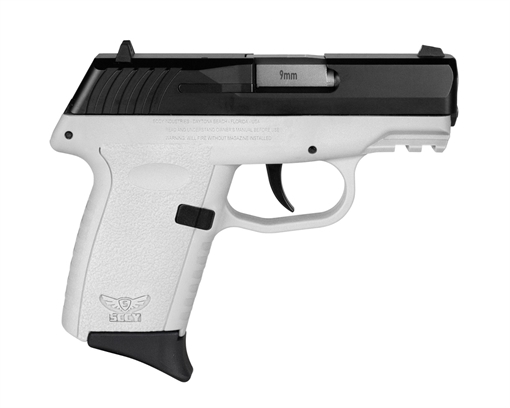 Picture of SCCY INDUSTRIES 9MM BLK SLIDE WHT GRIP NO EXTERNAL SAFETY 10RD GEN 3 CPX-2CBWTG3 CPX2CBWTG3