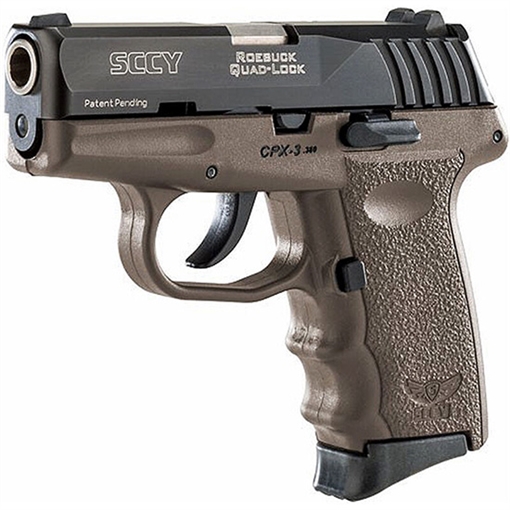 Picture of SCCY CPX-3 HGA 380 AUTO 2.96IN BBL NO SAFETY DARK EARTH/BLACK 2-10RD CPX-3CBDE