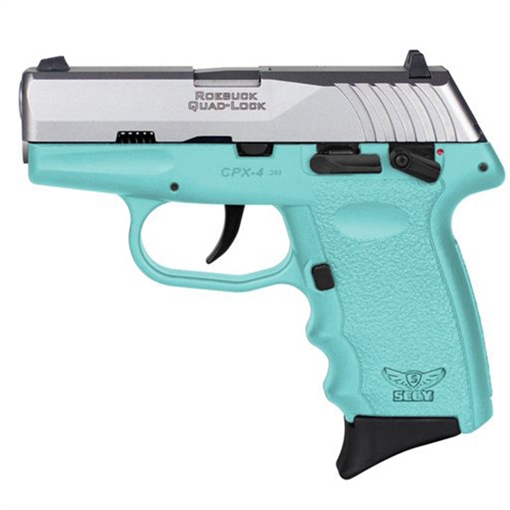 Picture of SCCY CPX-4 HGA 380 AUTO 2.96IN BBL AMBI SAFETY SCCY BLUE/SS 2-10RD CPX-4TTSB