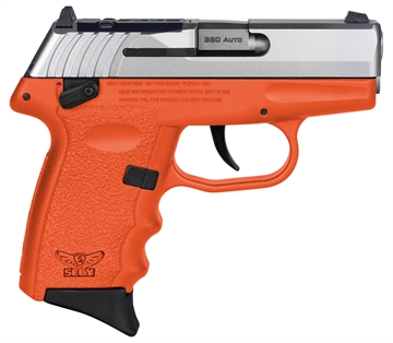 Picture of SCCY Industries CPX-4 RD 380 ACP 10+1 2.96" Orange Polymer/Serrated Stainless Steel Slide/Finger Grooved Orange Polymer Grip CPX4TTORRDRG3