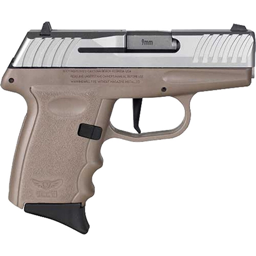 Picture of SCCY DVG-1 HGA 9MM 3.1IN BBL STRIKER FIRED NO SAFETY DARK EARTH/SS 2-10RD DVG-1TTDE