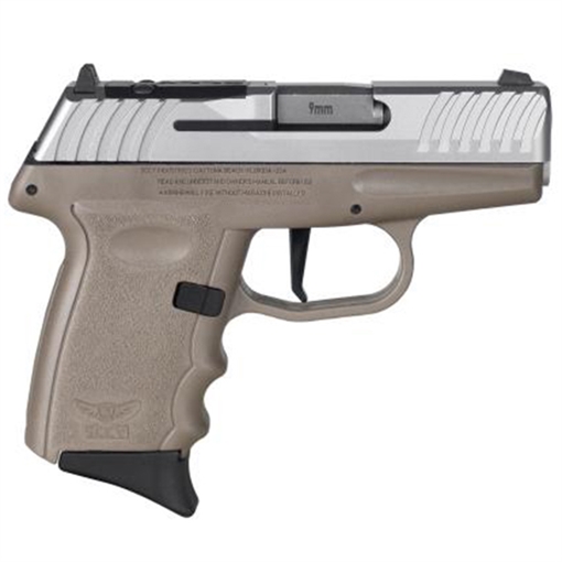 Picture of SCCY DVG-1 HGA 9MM 3.1IN BBL STRIKER FIRED NO SAFETY DARK EARTH/SS 2-10RD RED DOT READY DVG-1TTDERDR