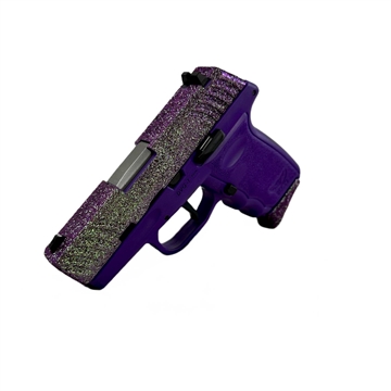 Picture of SCCY DVG-1 HGA 9MM 3.1IN BBL STRIKER FIRED NO SAFETY PURPLE/JOKER GLITTER SLIDE 2-10RD DVG-1JKPU DVG1JKPU