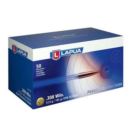 Picture of Lapua OTM Rifle Ammo 308 Winchester 185gr Scenar 2475 fps 50/ct 4317523