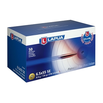Picture of Lapua Rifle Ammo 6.5x55 Swede136 gr Scenar-L OTM bx/50 4316040