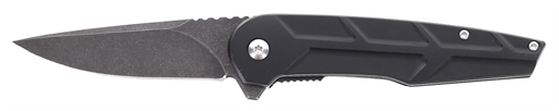 Picture of Schrade Reckon 3.25" Folding Drop Point Plain Dark Stonewash D2 Steel Blade 4.40" Black Aluminum Handle 1159329
