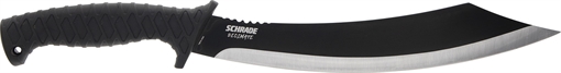 Picture of Schrade Decimate Parang 11.75" Fixed Parang Plain Black Black Oxide 3Cr13 Steel Blade 6.75" Black Rubber Overmold Handle Includes Sheath 1182527