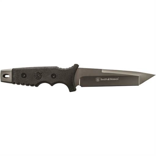 Picture of Schrade Fixed Blade Tanto 9Cr17 High Carbon Steel HL1 Rubber Handle w/Lanyard Hole and Ambidextrous Sheath SW7