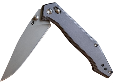 Picture of Schrade 3.40" Folding Drop Point Plain Stainless Steel Blade, Black Aluminum Handle 1215384