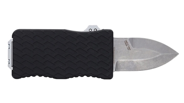 Picture of Schrade Uproar Automatic Mini 1.90" OTF Dagger Plain Satin D2 Steel Blade, Black Textured Aluminum Handle 1135969