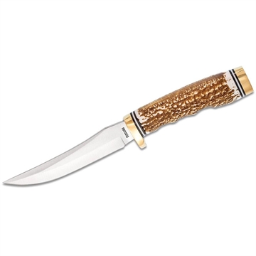 Picture of Schrade Uncle Henry Next Gen 153UH Fixed Knife 4-9/10" Trailing Point Blade Brown 1100086