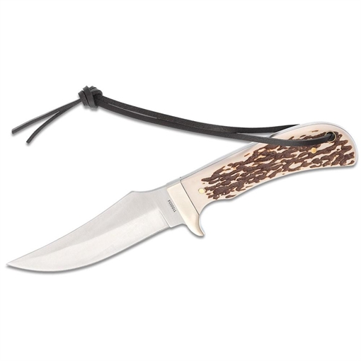 Picture of Schrade Uncle Henry Staglon Fixed Knife 4-1/4" Clip Point Blade with Leather Sheath 1100034