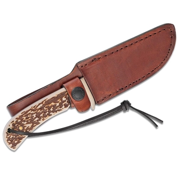 Show details for Schrade Uncle Henry Staglon Fixed Knife 4-1/4" Clip Point Blade with Leather Sheath 1100034 Picture of Schrade Uncle Henry Staglon Fixed Knife 4-1/4" Clip Point Blade with Leather Sheath 1100034