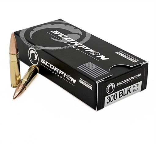 Picture of SCORPION AMO 300 BLK 147GR FMJ 20RD ( 20 BOXES PER CASE) 300B147FMJ-S20
