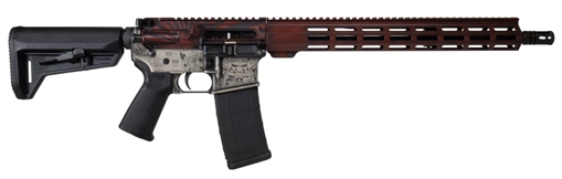 Picture of Shark Coast Tactical Celtic, Semi-automatic Rifle, AR, 223 Remington/556NATO, 16" Barrel, Deep Laser Engraved Receiver, Celtic Design, Cerakote Finish, Distressed Green, Black Magpul MOE SL Stok, Black Magpul MOE Grip, Black M-LOK Free Float Handguard, 30 Rounds, 1 Magazine 300-060-1000-14