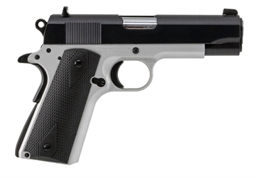 Picture of SDS Imports Tisas 1911 Aviator Handgun 9mm Luger 9rd Magazines (2) 4.25" Barrel Black Slide and Stainless Steel Frame 10100127