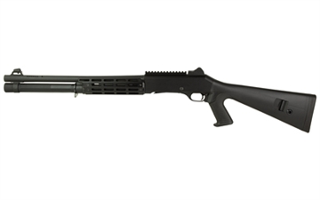 Picture of Agency Arms Tradesman 1014 Shotgun, Semi-automatic Shotgun, 12 Gauge, 3" Chamber, 18.5" Barrel, Anodized Finish, Black, Pistol Grip Polymer Stock, Agency Arms M-LOK Handguard, Ghost Ring Sight, Includes 3 Chokes - F, M, IC, 5 Rounds 21000183