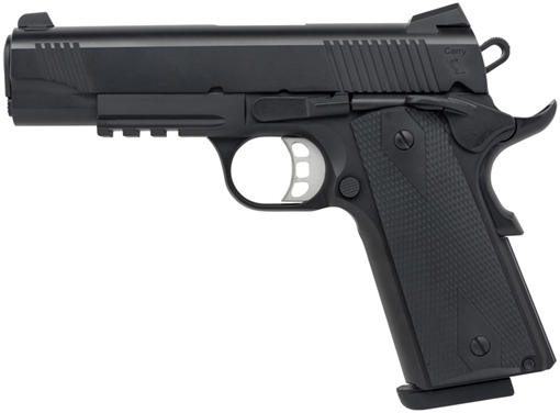 Picture of Tisas 1911 Carry 45 ACP 8+1 4.25" Black Steel Barrel, Black Cerakote Serrated Steel Slide, Black Cerakote Steel Frame w/Accessory Rail & Beavertail, Black Overmolded Grips 10100120
