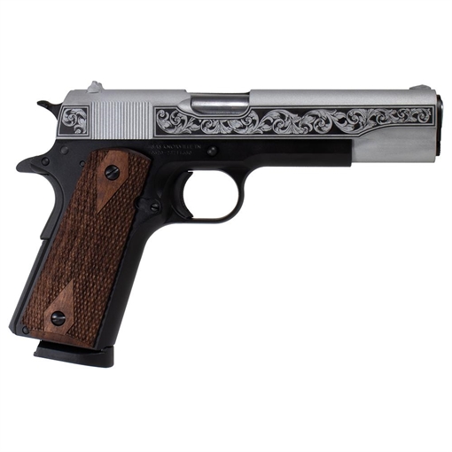 Picture of SDS Imports Tisas "Two Tone Filigree Stainless" 1911 A1 Service 45 Handgun .45 ACP 8rd Magazine 5" Barrel 10100518 MODFGTT