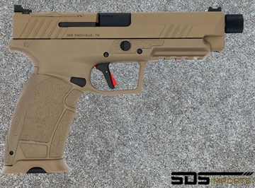 Picture of SDS Imports Tisas PX-9 Gen 3 Tactical Semi Auto Pistol 9mm Handgun 18rd & 20rd Magazines 5.1" Threaded Barrel FDE 15000204