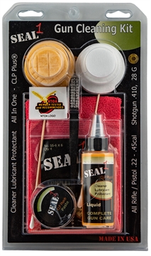 Picture of SEAL 1 RIFLE/PISTOL CLEANING KIT W/ ASST PATCHES CLOTH PASTE LIQUID BRUSH SWABSSATURATED WIPES SKIT-R/P SKITRP