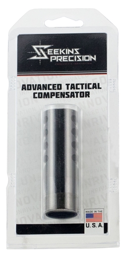 Picture of Seekins Precision ATC Muzzle Brake Black Melonite 416R Stainless Steel with 1/2"-28 tpi Threads for 223 Rem, 5.56x45mm NATO AR-15 0011510035