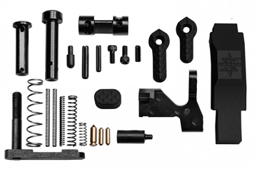 Picture of Seekins Precision Builder's Kit, Lower Receiver Parts Kit, 223 Rem/556NATO, Seekins Trigger Guard, Seekins Mag Release, Seekins Bolt Catch, Seekins Ambi Safety, Seekins Take Down Pins, Pins, Detents and Springs Needed for Build 0011510063