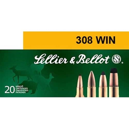 Picture of Sellier & Bellot SELLIER & BELLOT 308 WINCHESTER 168 GR HPTB 20/BX SB308G