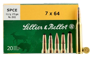 Picture of SELLIER & BELLOT AMO 7X64MM 173GR SPCE 20-RD ( 20 BOXES PER CASE ) SB764B