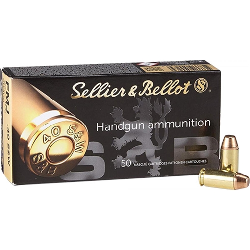 Picture of Sellier & Bellot Pistol & Revolver Ammo .40 S&W 180 gr FMJ 965 fps 1000/ct Case SB40BC