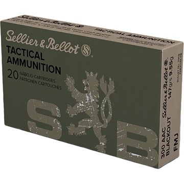 Picture of Sellier & Bellot Sellier & Bellot Rifle Ammo 300 Blackout 147 gr. FMJ 20 rd. SB300BLKB