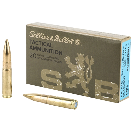 Picture of Sellier & Bellot Rifle 300Blackout 200gr Full Metal Jacket Subsonic 20 Per Box/50 Case SB300BLKSUBA