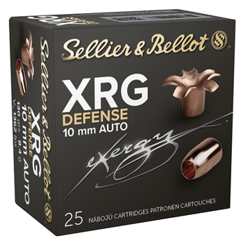 Picture of Sellier & Bellot XRG Defense 10mmAuto 130gr Solid Copper Hollow Point 25 Per Box/40 Case SB10XA