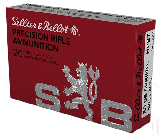 Picture of Sellier & Bellot Rifle 30-06Springfield 168gr Hollow Point Boat Tail 20 Per Box/20 Case SB3006D