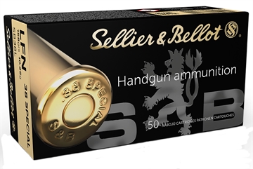 Picture of Sellier & Bellot Handgun 38Special 158gr Lead Flat Nose 50 Per Box/20 Case SB38L