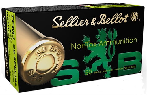 Picture of Sellier & Bellot Handgun Non-Tox 38Special 158gr Total Full Metal Jacket 50 Per Box/20 Case SB38NT