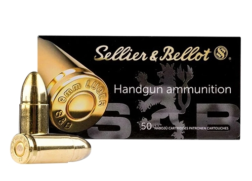 Picture of Sellier & Bellot Handgun 9mmLuger 124gr Full Metal Jacket 50 Per Box/20 Case SB9NATO