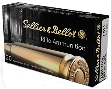 Picture of Sellier & Bellot Sellier & Bellot Rifle Ammo 308 Winchester 147 gr. FMJ 20 rd. SB308A