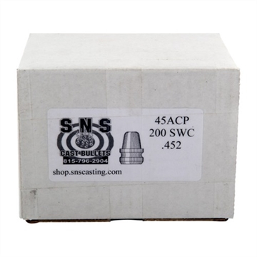 Picture of Sns Cast Bullets SEMI-WAD CUTTER 45 CAL (.452'') 200GR SWC 500/BOX SS45200SWC