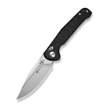 Picture of SENCUT Glenspar Thumb Stud & Crossbar Lock Knife Black Shredded G10 Handle (3.45"" Stonewashed 9Cr18MoV Blade) S25046-2 724065716088