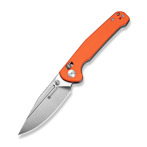 Picture of SENCUT Glenspar Thumb Stud & Crossbar Lock Knife Orange G10 Handle (3.45"" Satin Finished 9Cr18MoV Blade) S25046-1 724065716071