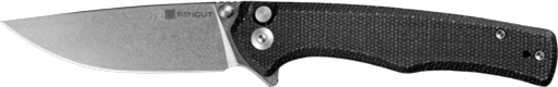 Picture of SENCUT KNIFE CROWLEY 3.48" BLACK MICARTA/STONEWASHED D2! S210122